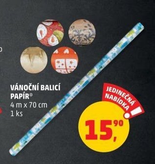 VÁNOČNÍ BALICÍ PAPÍR 4 m x 70 cm