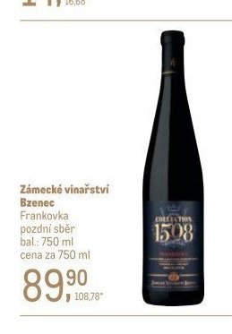 Zámecké vinařství Bzenec Frankovka