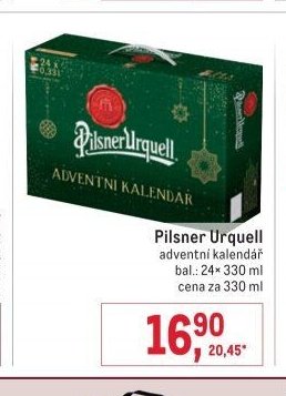Pilsner Urquell adventní kalendář