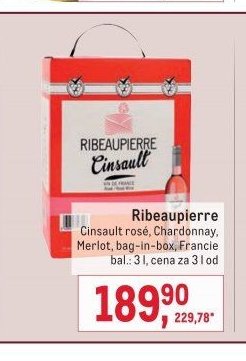 Ribeaupierre Cinsault, Chardonnay, Merlot