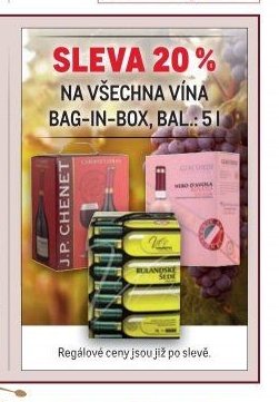 Sleva 20% na všechna vína bag-in-box
