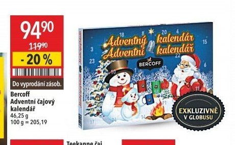 Bercoff Adventní čajový kalendář