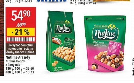 Nutline Arašídy, Nutline Happy a Party mix