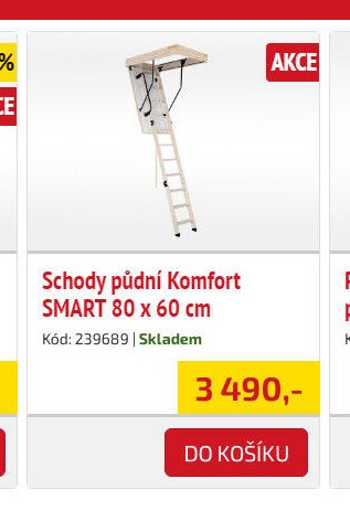 Schody půdní Komfort SMART 80 x 60 cm - UNI HOBBY akcniletaky.com