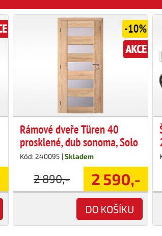 Rámové dveře Türen 40 prosklené, dub sonoma, Solo - UNI HOBBY akcniletaky.com