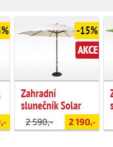 Zahradní slunečník Solar - UNI HOBBY akcniletaky.com
