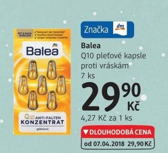 Pleťové kapsle Balea