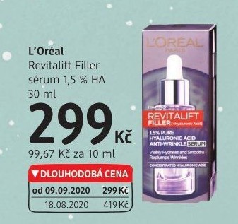 Sérum pleťové proti vráskám Revitalift Filler L'