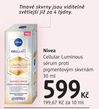 Sérum proti pigmentovým skvrnám Cellular Luminous Nivea