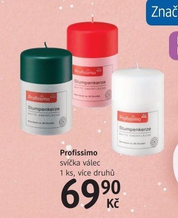 Svíčky válcové Profissimo