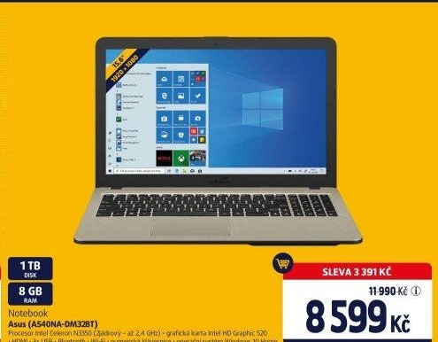 Notebook Asus A540NADM328T