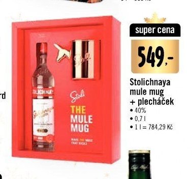 Stolichnaya mule mug + plecháček