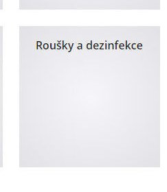 Roušky a dezinfekce
