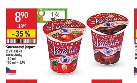 Smetanový jogurt z Valašska