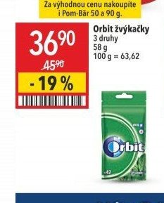 Orbit žvýkačky