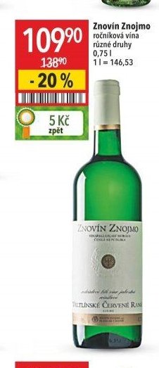 Znovín Znojmo ročníková vína