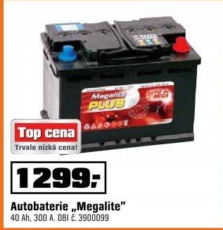BaterieMegalite40 Ah 300 A