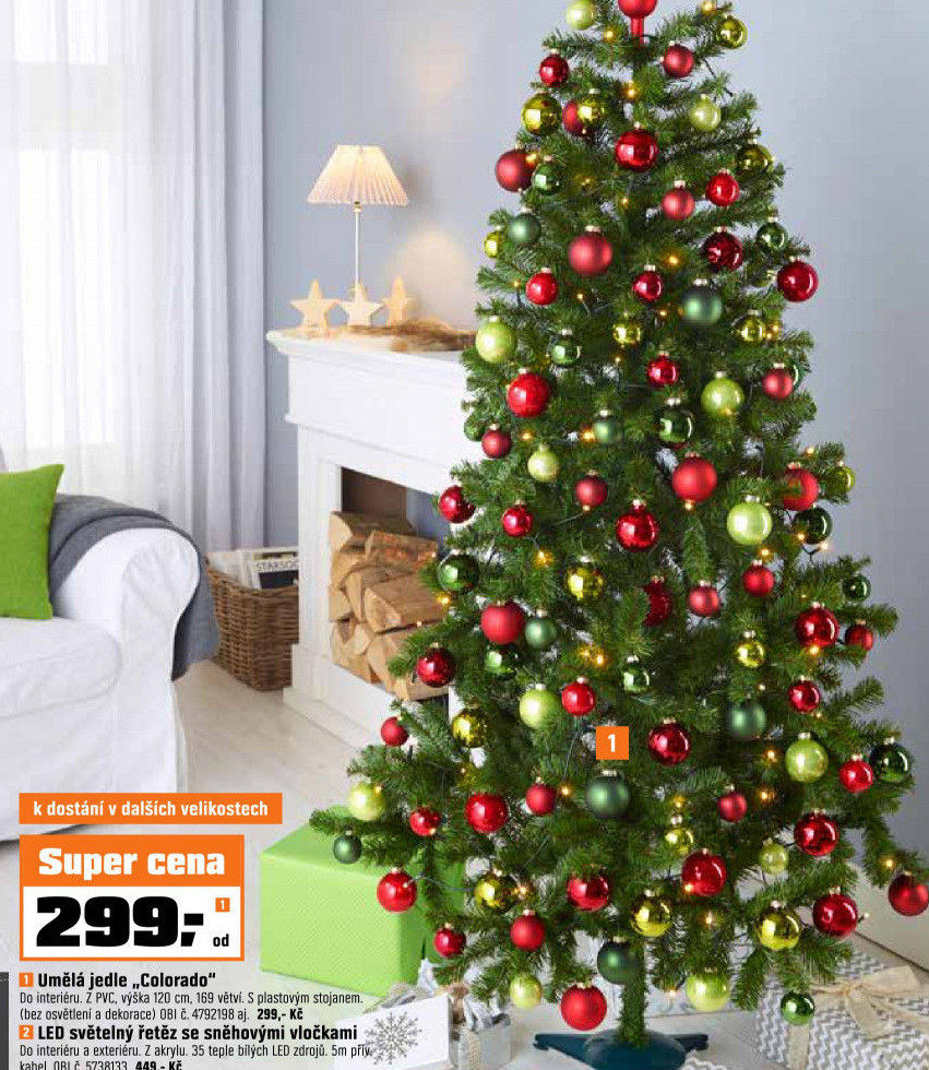 LED světelný řetězOBI, více barev,ven.