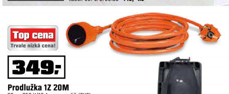 Prodlužka 1Z 20M3x1,5 PVC oranžová