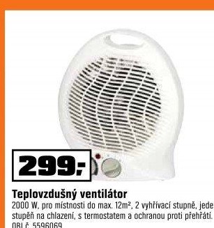 Topný ventilátor 2kW
