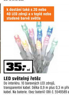 vícebarevný Sv řetěz 10LT pro interiér