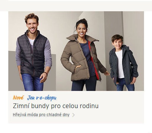 Zimní bundy pro celou rodinu