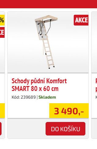 Schody půdní Komfort SMART 80 x 60 cm - UNI HOBBY akcniletaky.com