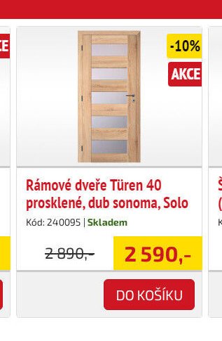 Rámové dveře Türen 40 prosklené, dub sonoma, Solo - UNI HOBBY akcniletaky.com