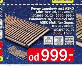 Pevný lamelový rošt ASKO Multiflex, 80/90x200 cm - ASKO akcniletaky.com