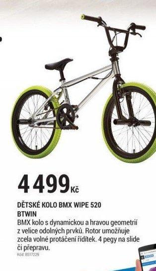 Dětské kolo BMX WIPE 520 BTWIN