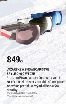 Lyžařské a snowboardové brýle G 900 Wedze