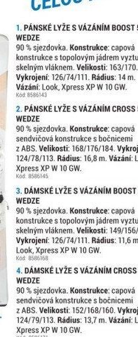 Pánské lyže s vázáním Cross 550+ Wedze