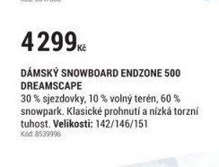DÁMSKÝ SNOWBOARD ENDZONE 500 DREAMSCAPE