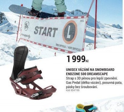 UNISEX VÁZÁNÍ NA SNOWBOARD ENDZONE 500 DREAMSCAPE