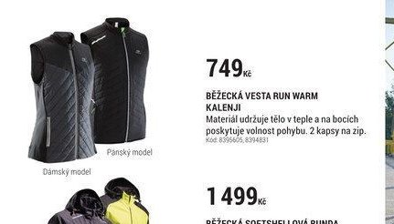 BĚŽECKÁ VESTA RUN WARM KALENJI