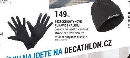 BĚŽECKÉ DOTYKOVÉ RUKAVICE KALENJI