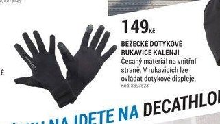 BĚŽECKÉ DOTYKOVÉ RUKAVICE KALENJI