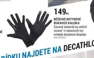 BĚŽECKÉ DOTYKOVÉ RUKAVICE KALENJI