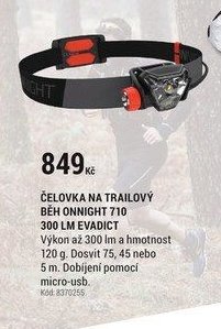 ČELOVKA NA TRAILOVÝ BĚH ONNIGHT 710 300 LM EVADICT