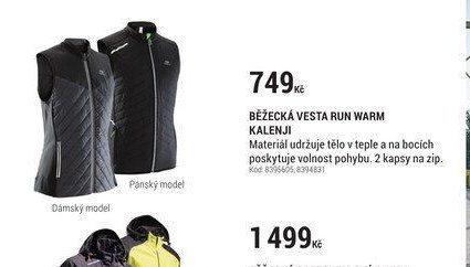 BĚŽECKÁ VESTA RUN WARM KALENJI