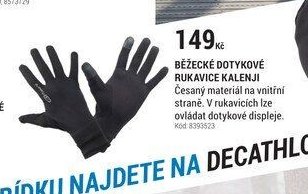 BĚŽECKÉ DOTYKOVÉ RUKAVICE KALENJI