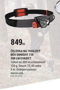 ČELOVKA NA TRAILOVÝ BĚH ONNIGHT 710 300 LM EVADICT