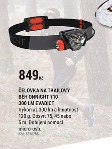 ČELOVKA NA TRAILOVÝ BĚH ONNIGHT 710 300 LM EVADICT
