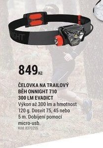 ČELOVKA NA TRAILOVÝ BĚH ONNIGHT 710 300 LM EVADICT