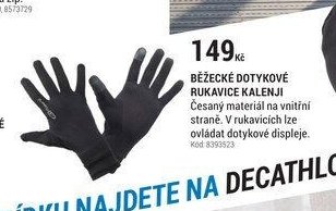 BĚŽECKÉ DOTYKOVÉ RUKAVICE KALENJI