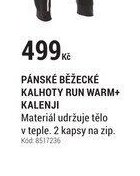 PÁNSKÉ BĚŽECKÉ KALHOTY RUN WARM+ KALENJI