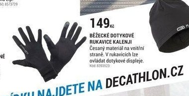 BĚŽECKÉ DOTYKOVÉ RUKAVICE KALENJI