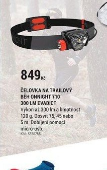 ČELOVKA NA TRAILOVÝ BĚH ONNIGHT 710 300 LM EVADICT