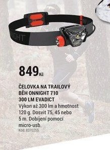 ČELOVKA NA TRAILOVÝ BĚH ONNIGHT 710 300 LM EVADICT