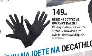 BĚŽECKÉ DOTYKOVÉ RUKAVICE KALENJI